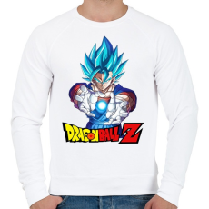 PRINTFASHION Dragonball Vegeta - Férfi pulóver - Fehér