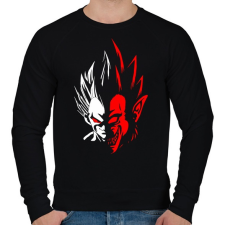 PRINTFASHION Dragonball - Vegita - Férfi pulóver - Fekete férfi pulóver, kardigán