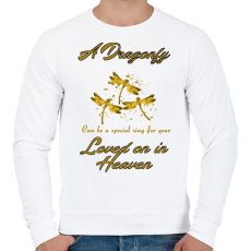 PRINTFASHION dragonfly - Férfi pulóver - Fehér