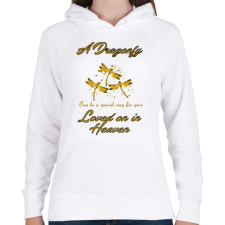 PRINTFASHION dragonfly - Női kapucnis pulóver - Fehér női pulóver, kardigán