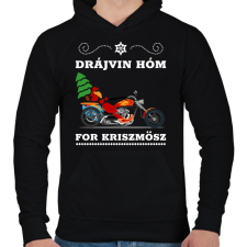 PRINTFASHION DRÁJVIN HÓM 2 - Férfi kapucnis pulóver - Fekete férfi pulóver, kardigán