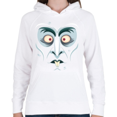 PRINTFASHION Drakula arc - Női kapucnis pulóver - Fehér