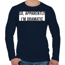 PRINTFASHION Dramatic - Férfi hosszú ujjú póló - Sötétkék férfi póló