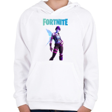 PRINTFASHION Dream Fortnite - Gyerek kapucnis pulóver - Fehér