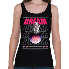PRINTFASHION Dreaming angel - Női atléta - Fekete női trikó
