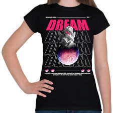 PRINTFASHION Dreaming angel - Női póló - Fekete női póló