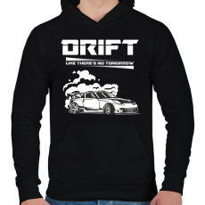 PRINTFASHION Drift - Férfi kapucnis pulóver - Fekete