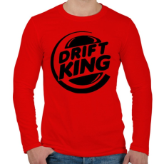 PRINTFASHION Drift King - Férfi hosszú ujjú póló - Piros