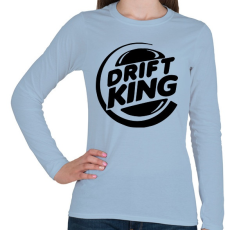 PRINTFASHION Drift King - Női hosszú ujjú póló - Világoskék