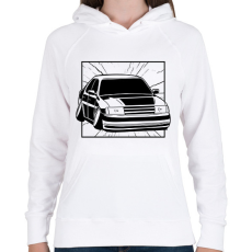 PRINTFASHION Drift kocsi - Női kapucnis pulóver - Fehér