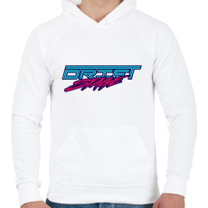 PRINTFASHION Drift Stage - Férfi kapucnis pulóver - Fehér