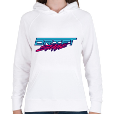 PRINTFASHION Drift Stage - Női kapucnis pulóver - Fehér