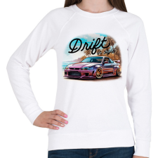PRINTFASHION Driftelés - Női pulóver - Fehér női pulóver, kardigán