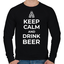 PRINTFASHION DRINK BEER - Férfi pulóver - Fekete férfi pulóver, kardigán