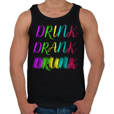 PRINTFASHION DRINK-DRANK-DRUNK - Férfi atléta - Fekete atléta, trikó