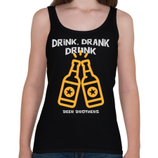PRINTFASHION DRINK DRANK DRUNK - Női atléta - Fekete női trikó