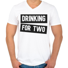 PRINTFASHION Drink for two - Férfi V-nyakú póló - Fehér férfi póló