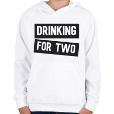 PRINTFASHION Drink for two - Gyerek kapucnis pulóver - Fehér