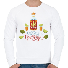 PRINTFASHION Drink Tequila  - Férfi pulóver - Fehér