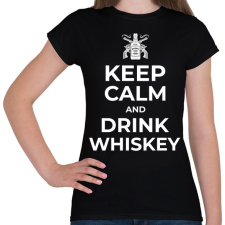 PRINTFASHION DRINK WHISKEY - Női póló - Fekete női póló