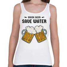 PRINTFASHION DRINKBEER - Női atléta - Fehér női trikó