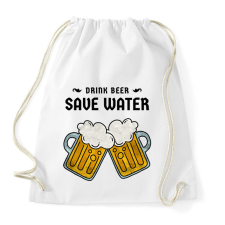 PRINTFASHION DRINKBEER - Sportzsák, Tornazsák - Fehér tornazsák