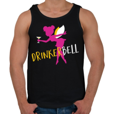 PRINTFASHION Drinkerbell - Férfi atléta - Fekete