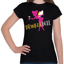 PRINTFASHION Drinkerbell - Női póló - Fekete női póló