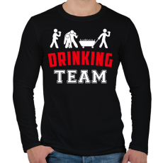 PRINTFASHION Drinking Team legénybúcsú - Férfi hosszú ujjú póló - Fekete