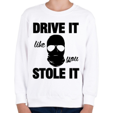 PRINTFASHION Drive it, like you stole it! - Gyerek pulóver - Fehér gyerek pulóver, kardigán