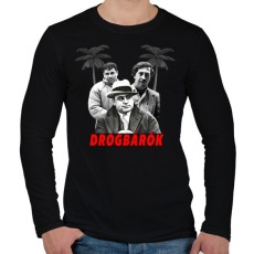 PRINTFASHION Drogbárók - Férfi hosszú ujjú póló - Fekete