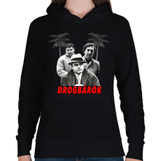 PRINTFASHION Drogbárók - Női kapucnis pulóver - Fekete