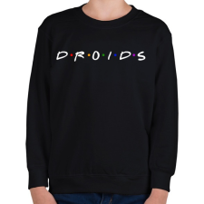 PRINTFASHION Droids - Gyerek pulóver - Fekete gyerek pulóver, kardigán