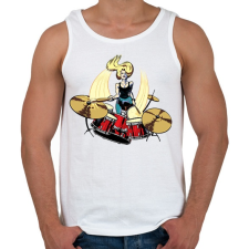 PRINTFASHION Drummer - Férfi atléta - Fehér atléta, trikó