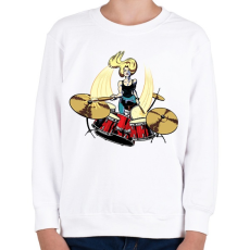 PRINTFASHION Drummer - Gyerek pulóver - Fehér