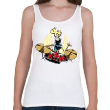 PRINTFASHION Drummer - Női atléta - Fehér női trikó