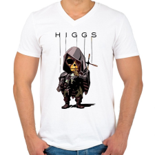 PRINTFASHION DS Higgs - Férfi V-nyakú póló - Fehér férfi póló