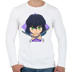 PRINTFASHION DS Inosuke - Férfi hosszú ujjú póló - Fehér