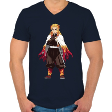 PRINTFASHION DS Karakter - Férfi V-nyakú póló - Sötétkék férfi póló