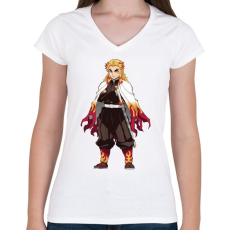 PRINTFASHION DS Karakter - Női V-nyakú póló - Fehér