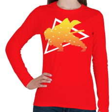 PRINTFASHION DS Katana - Női hosszú ujjú póló - Piros