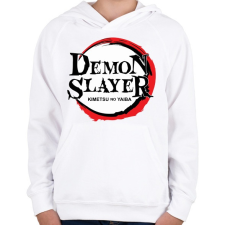 PRINTFASHION DS Kimetsu no yaiba - Gyerek kapucnis pulóver - Fehér gyerek pulóver, kardigán