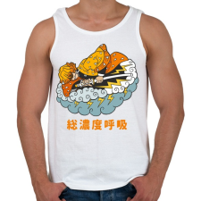 PRINTFASHION DS Tanjirou - Férfi atléta - Fehér atléta, trikó