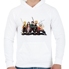 PRINTFASHION DS TEAM - Férfi kapucnis pulóver - Fehér