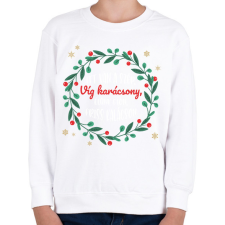 PRINTFASHION Dsida Jenő - Itt van a szép karácsony - Gyerek pulóver - Fehér gyerek pulóver, kardigán