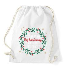 PRINTFASHION Dsida Jenő - Itt van a szép karácsony - Sportzsák, Tornazsák - Fehér tornazsák