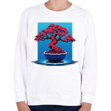 PRINTFASHION DSL - (8) a bit of BONSAI - Gyerek pulóver - Fehér gyerek pulóver, kardigán