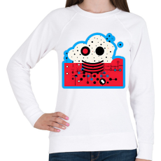 PRINTFASHION DSL Cloud Smiley #2 - Női pulóver - Fehér