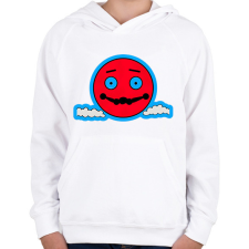 PRINTFASHION DSL Cloud Smiley #4 - Gyerek kapucnis pulóver - Fehér gyerek pulóver, kardigán