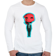 PRINTFASHION DSL Cloud Smiley #5 - Férfi hosszú ujjú póló - Fehér férfi póló